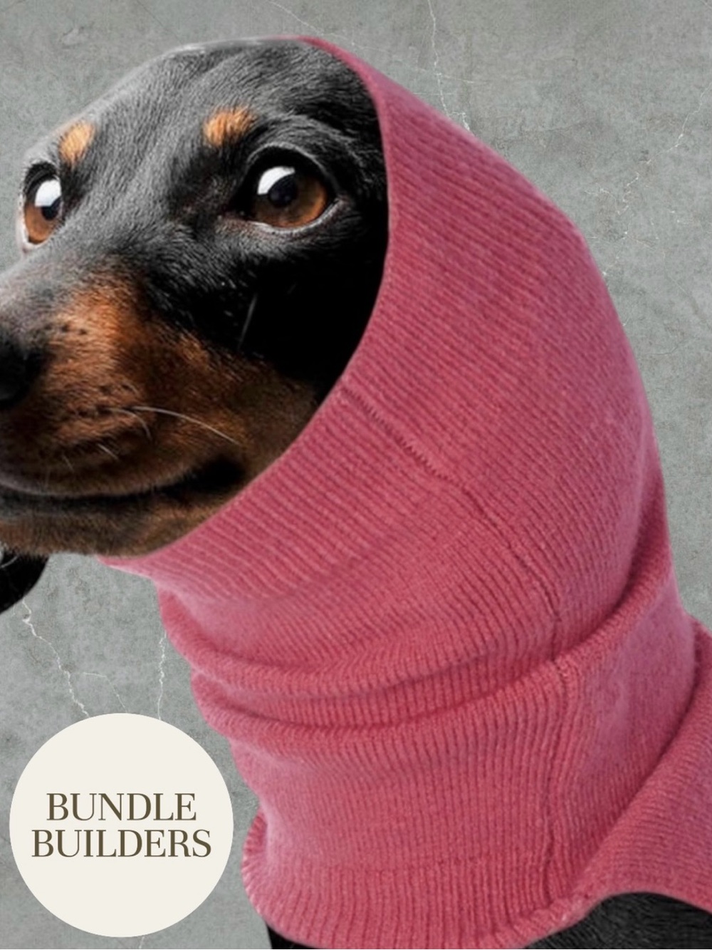 $8 Add-On | Comfortable Pink Dog Snood Ear Protector for Small Dogs